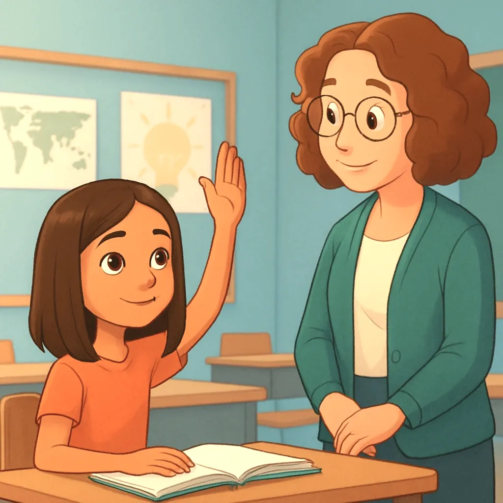 When I feel the need to use the bathroom, I should pay attention to those signals. It's okay to ask my teacher for permission to go when I need to.