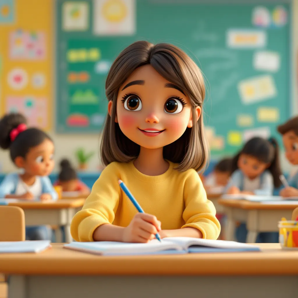 At school, I learn many things. I pay attention to Ms. Tully and try my best.