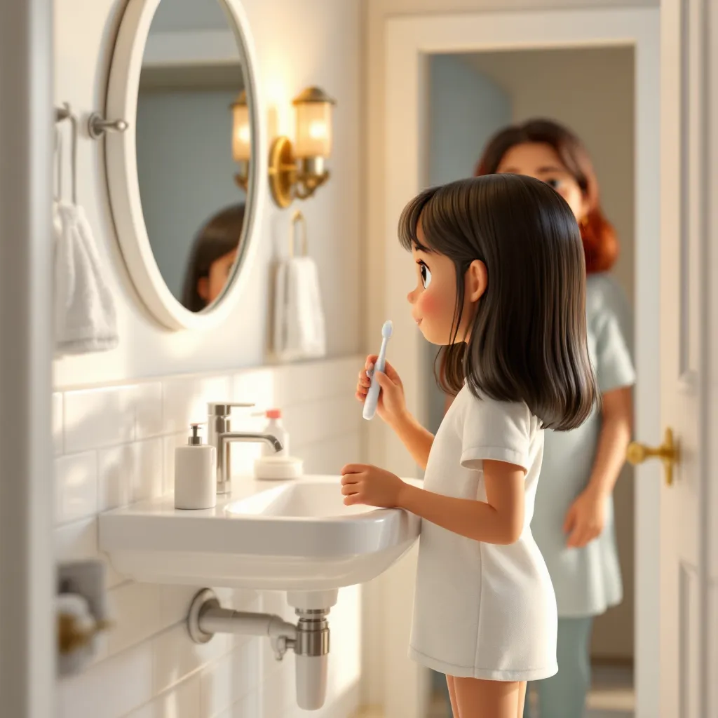 I know how to take care of myself in the bathroom. I brush my teeth, wash my face, and make sure I'm clean and ready for the day.