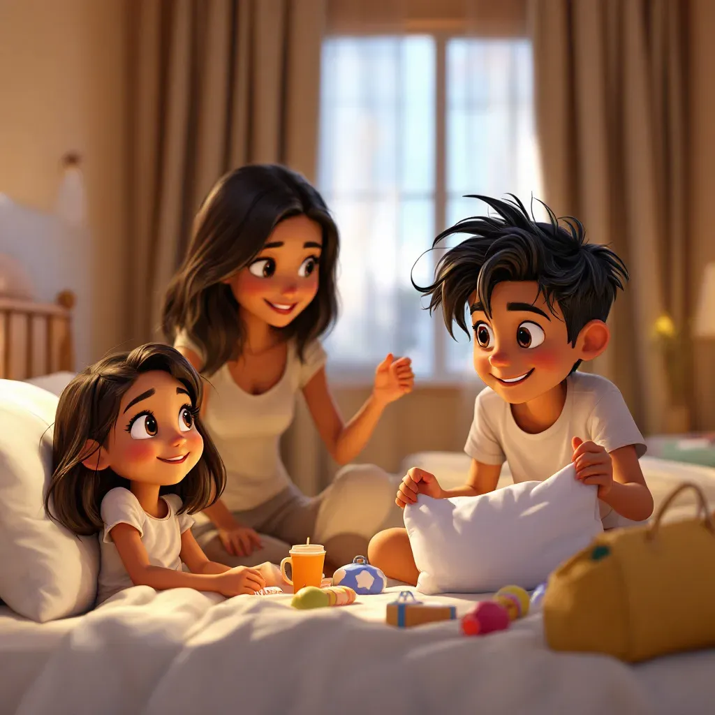 We return to our room, feeling happy and tired. We talk about our favorite moments from the day before getting some rest.