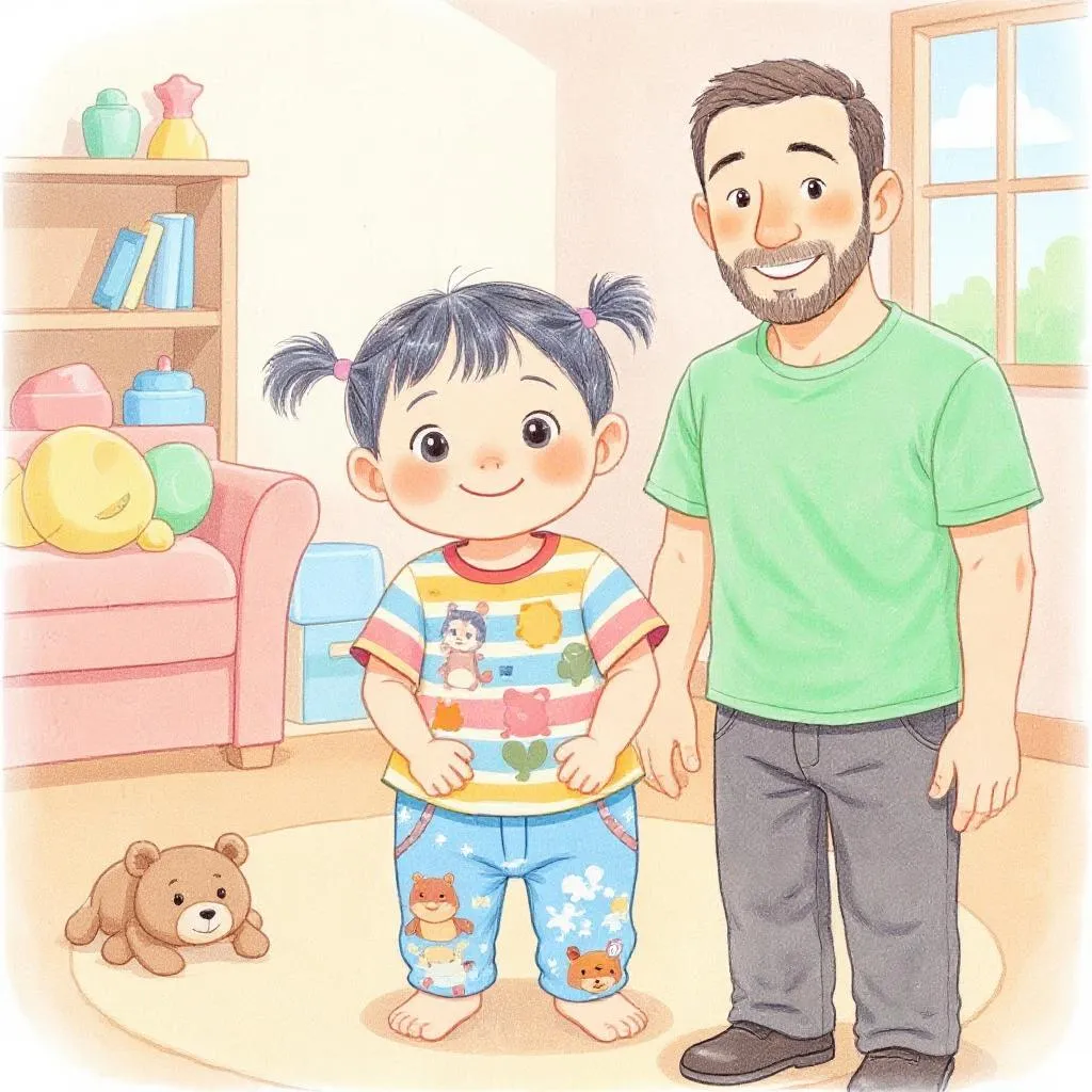 My body tells me when it's potty time by giving me special feelings. I might feel pressure in my tummy or between my legs. Sometimes I might wiggle, dance, or hold my legs together when my body is ready for the potty.
