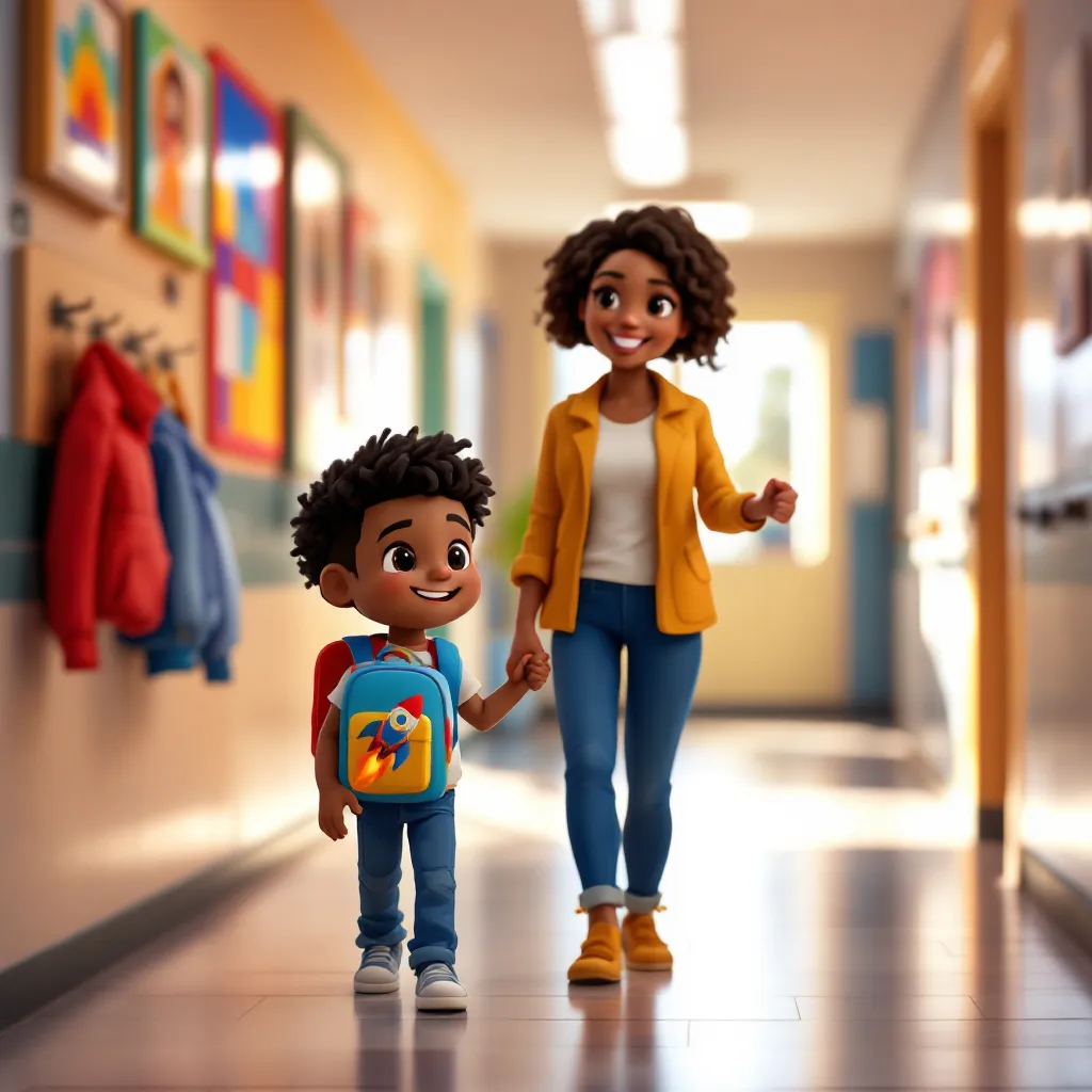 After Winter Break, Samual will go back to school. He can think about all the fun he had and see his friends again.