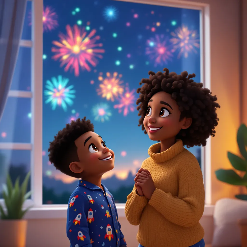 On New Year's Eve, Samual might stay up later than usual. He can watch fireworks and celebrate the New Year with his family.