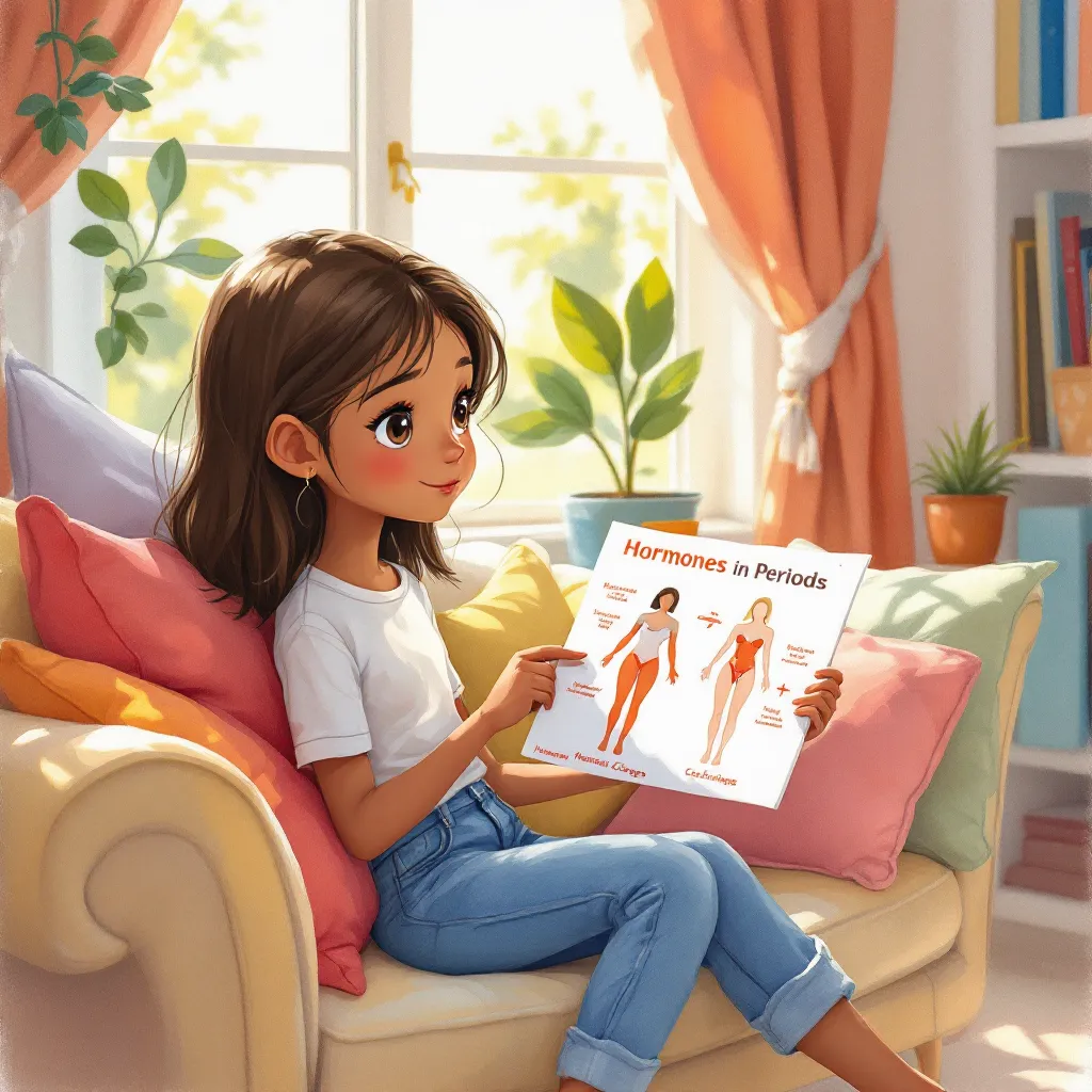 Periods happen because of changes in the body. It means you are growing up. It is a natural process.