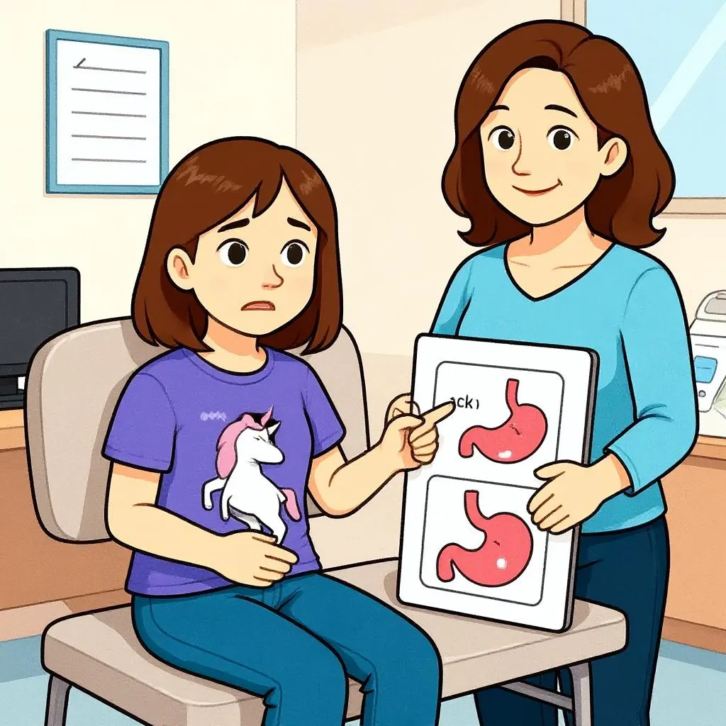 If I feel sick, I point to symbols showing illness. This helps others know I might need care.